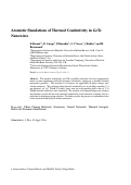 Cover page: Atomistic simulations of thermal conductivity in GeTe nanowires