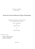 Cover page: Towards Practical Physical Optics Rendering