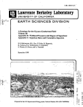 Cover page: A Database for the Geysers Geothermal Field Volume III, Appendix B: Wellhead Pressures and Degree of Superheat Appendix, C: Injection Rates and Cumulative Injection