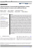 Cover page: Characterization of ventromedial hypothalamus activity during exposure to innate and conditioned threats