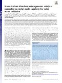 Cover page: Stable iridium dinuclear heterogeneous catalysts supported on metal-oxide substrate for solar water oxidation