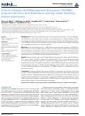 Cover page: Chronic Disease Self-Management Education (CDSME) Program Delivery and Attendance among Urban-Dwelling African Americans