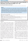 Cover page: Genetic Dissection of an Exogenously Induced Biofilm in Laboratory and Clinical Isolates of E. coli