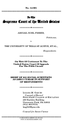Cover page of Brief of 823 Social Scientists as Amici Curiae