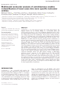 Cover page: Multimodal molecular analysis of astroblastoma enables reclassification of most cases into more specific molecular entities.