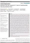 Cover page: Nonlinear CO<sub>2</sub> flux response to 7&nbsp;years of experimentally induced permafrost thaw.