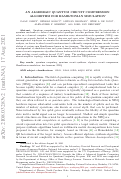 Cover page: An Algebraic Quantum Circuit Compression Algorithm for Hamiltonian Simulation