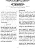 Cover page: Achievement goals, observed behaviors, and performance: Testing a mediation model in a college classroom