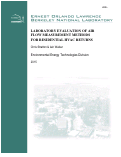 Cover page: LABORATORY EVALUATION OF AIR FLOW MEASUREMENT METHODS FOR RESIDENTIAL HVAC RETURNS: