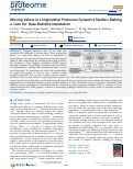 Cover page: Missing Values in Longitudinal Proteome Dynamics Studies: Making a Case for Data Multiple Imputation.