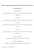 Cover page: Effects of Vegetation and Topography on the Boundary Layer Structure above the Amazon Forest