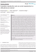 Cover page: Cumulative reproductive costs on current reproduction in a wild polytocous mammal