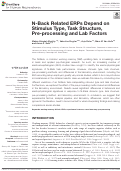 Cover page: N-Back Related ERPs Depend on Stimulus Type, Task Structure, Pre-processing, and Lab Factors