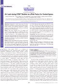 Cover page: Air leak during CPAP titration as a risk factor for central apnea.