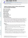 Cover page: Stability of Symptom Clusters in Patients With Gynecologic Cancer Receiving Chemotherapy.