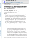 Cover page: Younger and older adults strategic use of associative memory and metacognitive control when learning foreign vocabulary words of varying importance.