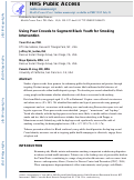 Cover page: Using Peer Crowds to Segment Black Youth for Smoking Intervention