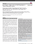 Cover page: Brief Report: High Levels of CD47 Expression in Thymic Epithelial Tumors