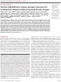 Cover page: Species redistribution creates unequal outcomes for multispecies fisheries under projected climate change.