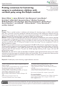 Cover page: Finding consensus for hamstring surgery in ambulatory children with cerebral palsy using the Delphi method.