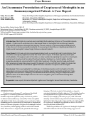 Cover page: An Uncommon Presentation of Cryptococcal Meningitis in an Immunocompetent Patient: A Case Report