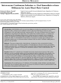 Cover page: Intravenous Continuous Infusion vs. Oral Immediate-release Diltiazem for Acute Heart Rate Control