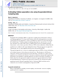 Cover page: Estimating hidden population size using Respondent-Driven Sampling data.