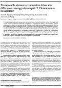 Cover page: Transposable element accumulation drives size differences among polymorphic Y Chromosomes in Drosophila