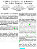 Cover page: A UPC++ Actor Library and Its Evaluation On a Shallow Water Proxy Application