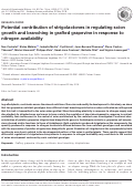 Cover page: Potential contribution of strigolactones in regulating scion growth and branching in grafted grapevine in response to nitrogen availability.