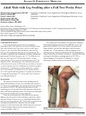 Cover page: Adult Male with Leg Swelling after a Fall Two Weeks Prior