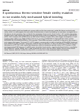 Cover page: A spontaneous thermo-sensitive female sterility mutation in rice enables fully mechanized hybrid breeding.