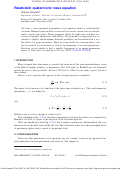 Cover page: Relativistic quaternionic wave equation