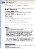 Cover page: An examination of racial/ethnic disparities in children's oral health in the United States