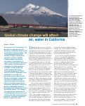 Cover page: Global climate change will affect air, water in California