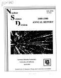 Cover page: Nuclear Science Division Annual Report, 1989-90