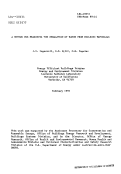 Cover page: A METHOD FOR MEASURING THE EXHALATION OF RADON FROM BUILDING MATERIALS