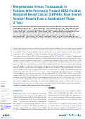 Cover page: Margetuximab Versus Trastuzumab in Patients With Previously Treated HER2-Positive Advanced Breast Cancer (SOPHIA): Final Overall Survival Results From a Randomized Phase 3 Trial