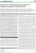Cover page: Conservation of C4BP-binding sequence patterns in Streptococcus pyogenes M and Enn proteins