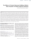 Cover page: The Alliance of Genome Resources: Building a Modern Data Ecosystem for Model Organism Databases