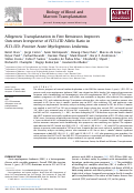 Cover page: Allogeneic Transplantation in First Remission Improves Outcomes Irrespective of FLT3-ITD Allelic Ratio in FLT3-ITD–Positive Acute Myelogenous Leukemia