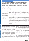 Cover page: Strain-Dependent Differences in Sensitivity to Myopia-Inducing Stimuli in Guinea Pigs and Role of Choroid.