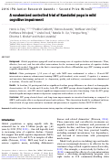 Cover page: A randomized controlled trial of Kundalini yoga in mild cognitive impairment