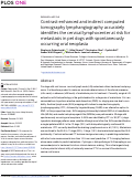 Cover page: Contrast-enhanced and indirect computed tomography lymphangiography accurately identifies the cervical lymphocenter at risk for metastasis in pet dogs with spontaneously occurring oral neoplasia.