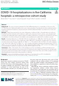 Cover page: COVID-19 hospitalizations in five California hospitals: a retrospective cohort study