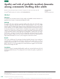 Cover page: Apathy and risk of probable incident dementia among community-dwelling older adults.