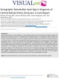 Cover page: Sonographic Retrobulbar Spot Sign in Diagnosis of Central Retinal Artery Occlusion: A Case Report