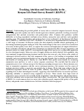 Cover page: Tracking, Attrition and Data Quality in the Kenyan Life Panel Survey Round 1 (KLPS-1)