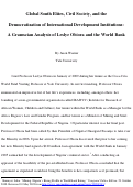 Cover page: Global South Elites, Civil Society and the Democratization of International Development Institutions: A Gramscian Analysis of  Leslye Obiora and the World Bank