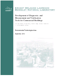 Cover page: DEVELOPMENT OF DIAGNOSTIC AND MEASUREMENT AND VERIFICATION TOOLS FOR COMMERCIAL BUILDINGS: